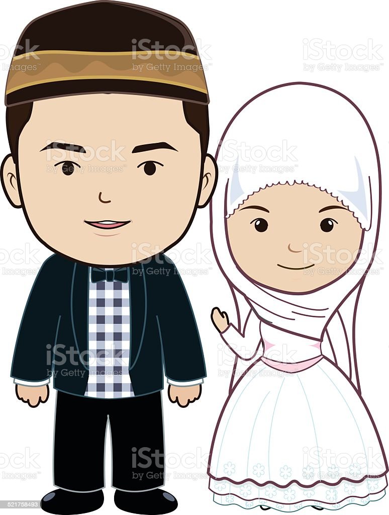 Detail Karikatur Pengantin Muslimah Nomer 48