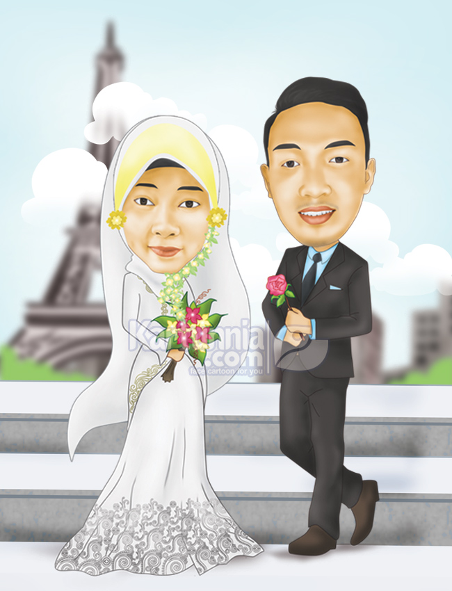 Detail Karikatur Pernikahan Hitam Putih Nomer 15