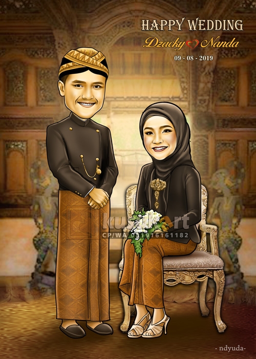 Detail Karikatur Pernikahan Islami Nomer 24