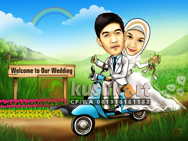 Detail Karikatur Pernikahan Muslim Nomer 6