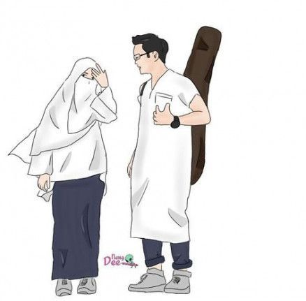 Detail Karikatur Pernikahan Muslim Hitam Putih Nomer 47