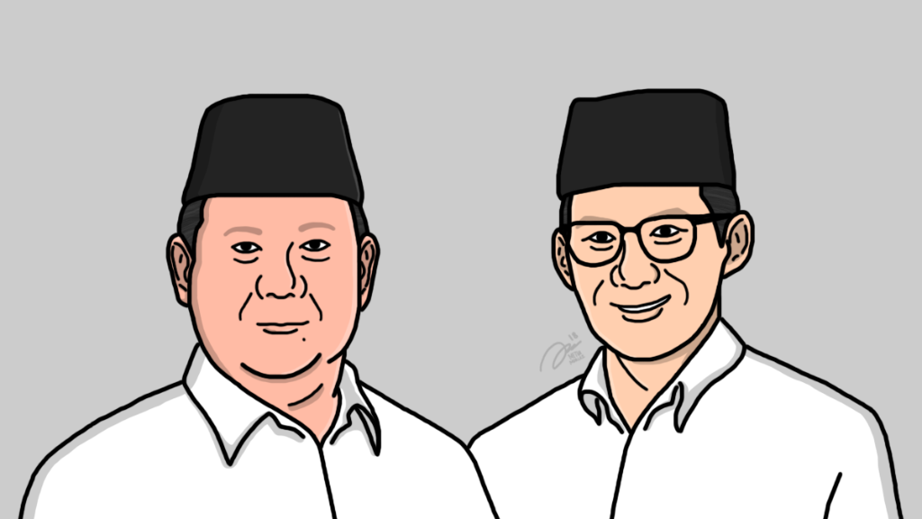 Detail Karikatur Prabowo Sandi Nomer 5