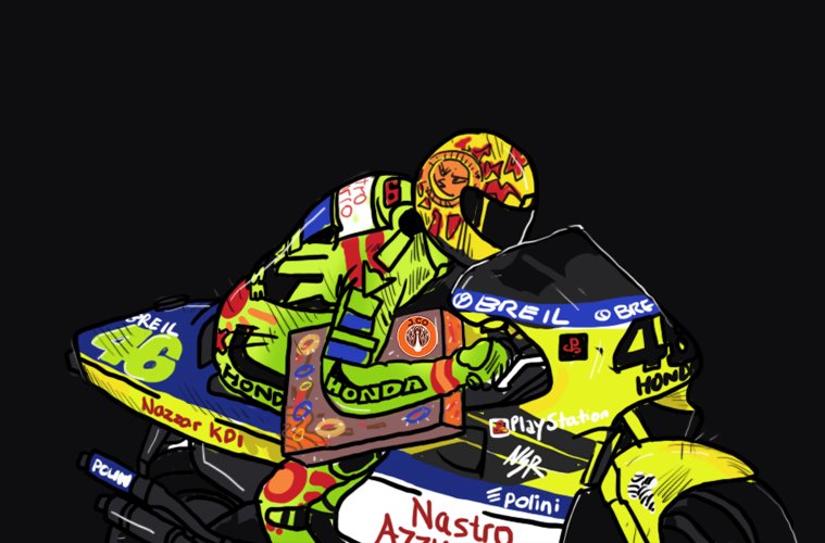 Detail Karikatur Valentino Rossi Nomer 26