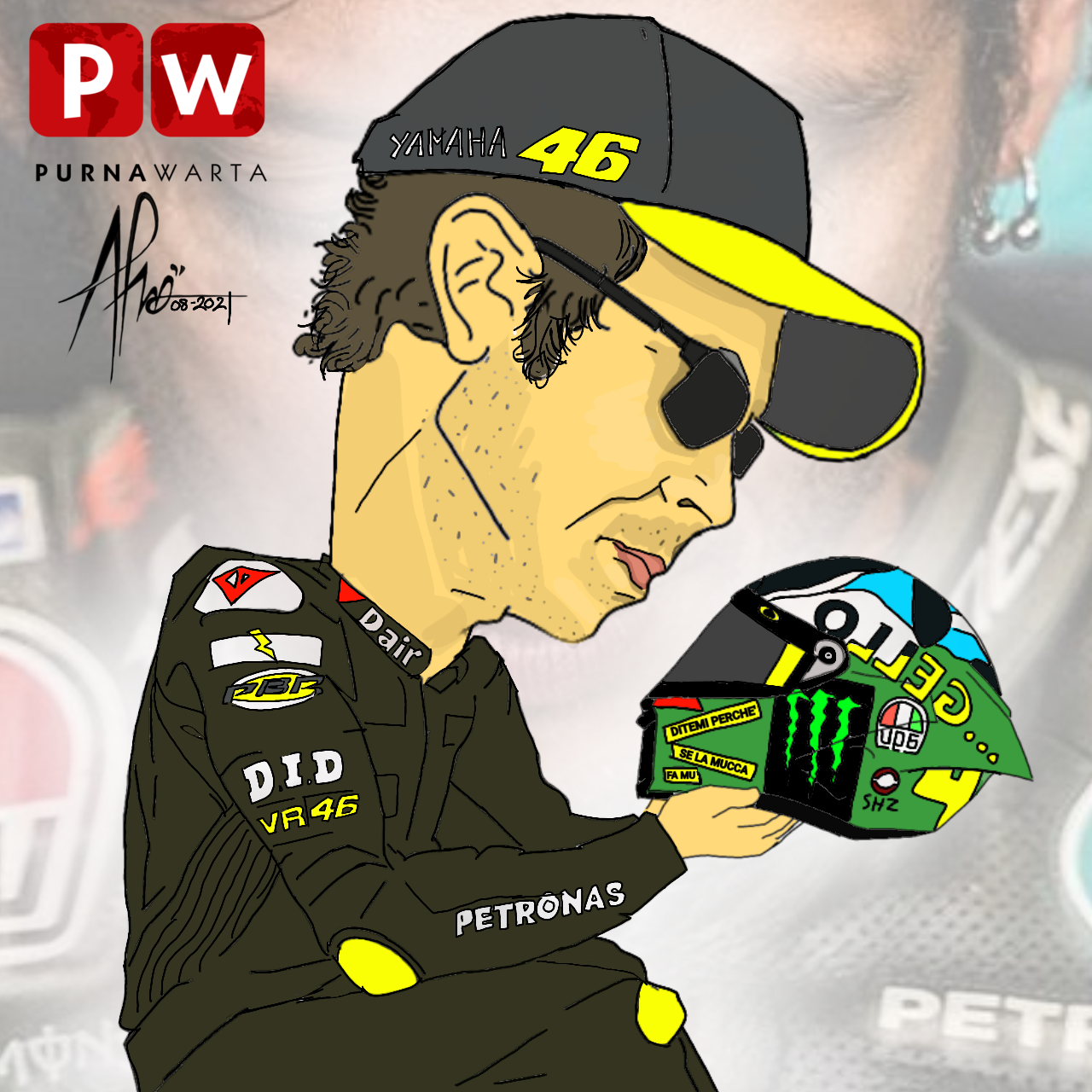 Detail Karikatur Valentino Rossi Nomer 5