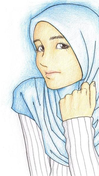 Detail Karikatur Wanita Berjilbab Nomer 12
