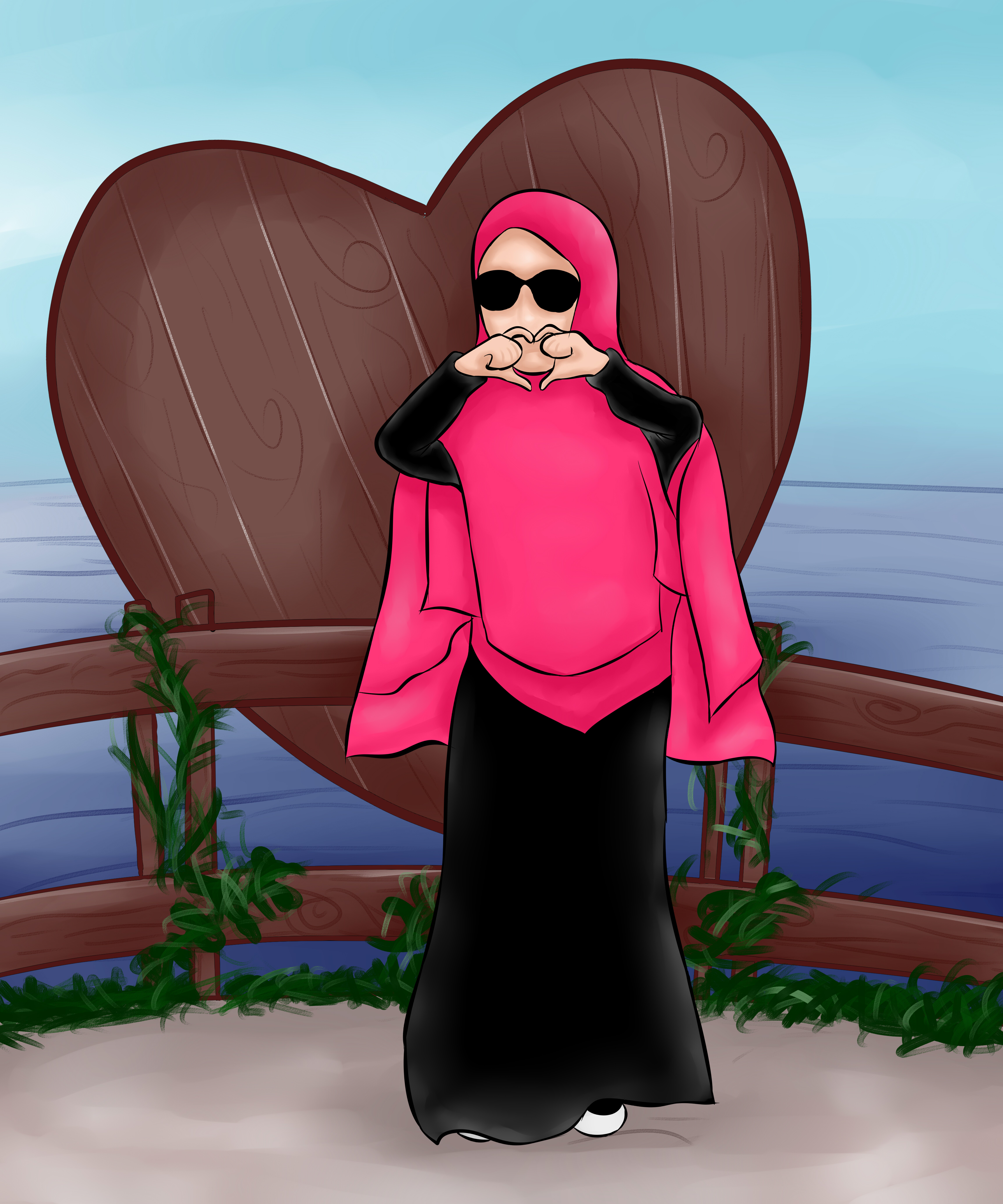 Detail Karikatur Wanita Berjilbab Nomer 14
