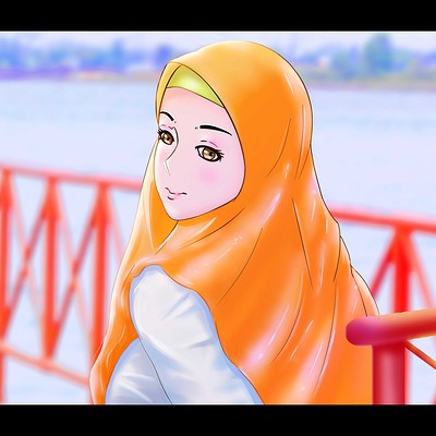 Detail Karikatur Wanita Berjilbab Nomer 35