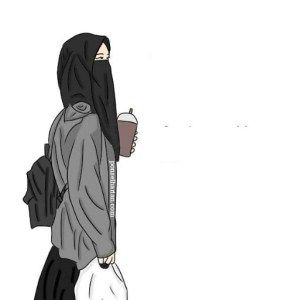 Detail Karikatur Wanita Muslimah Hitam Putih Nomer 19