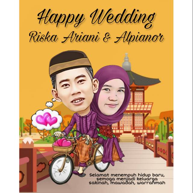 Detail Karikatur Wedding Unik Nomer 13