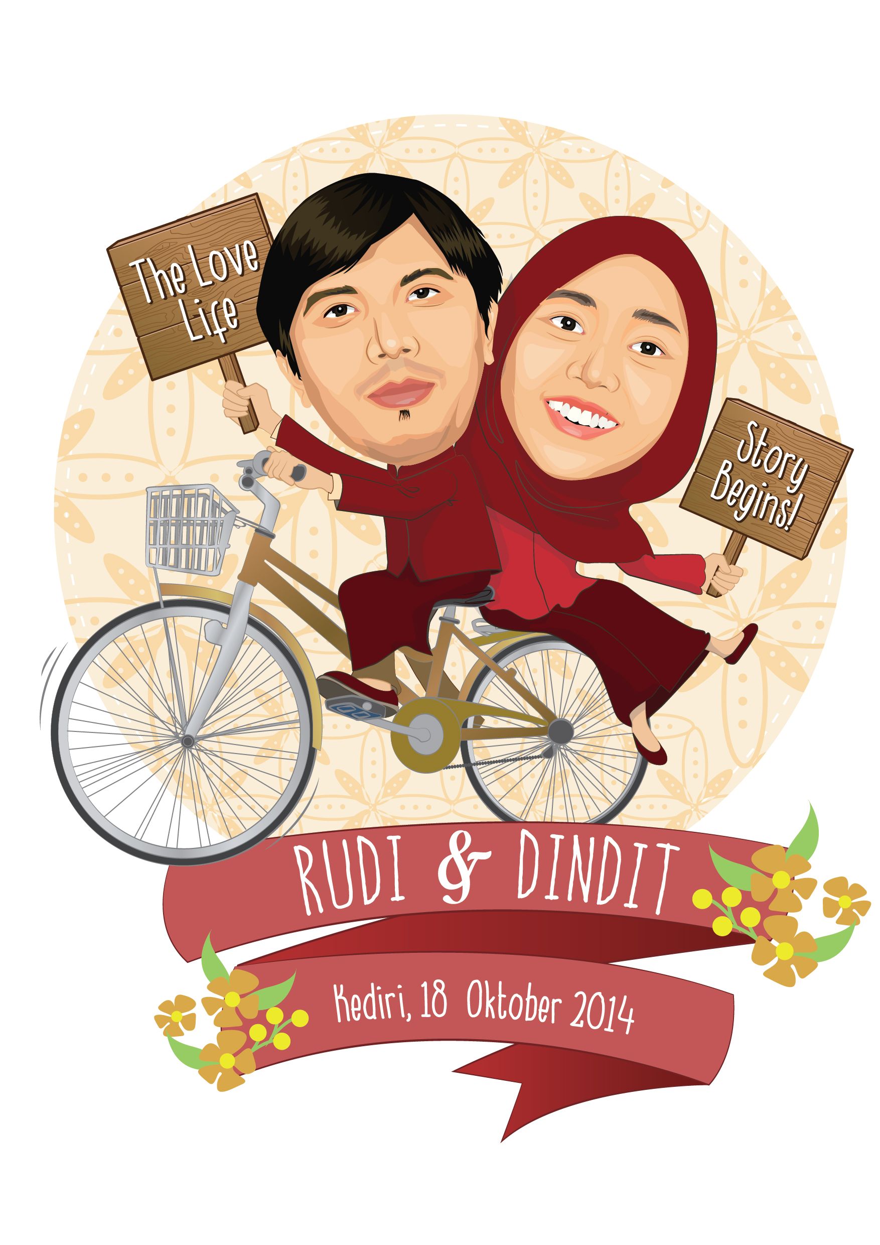 Karikatur Wedding Vector - KibrisPDR