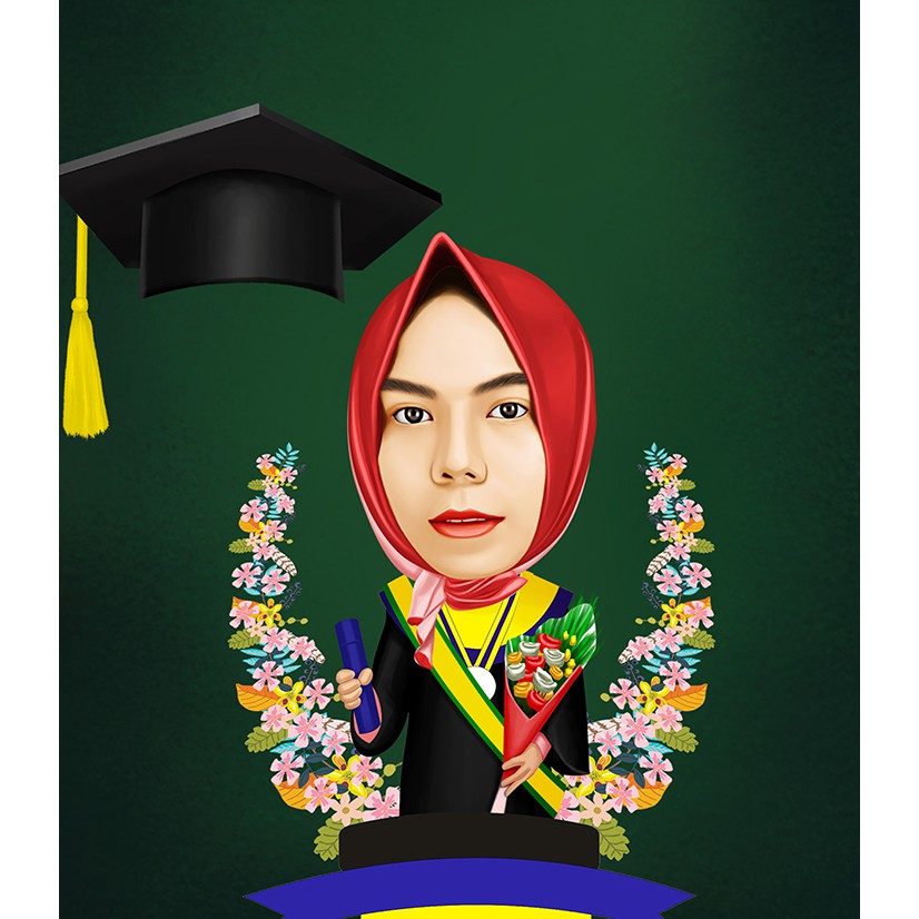 Detail Karikatur Wisuda Cewek Nomer 35