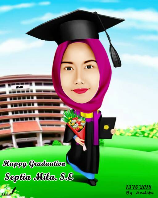 Detail Karikatur Wisuda Cewek Nomer 36