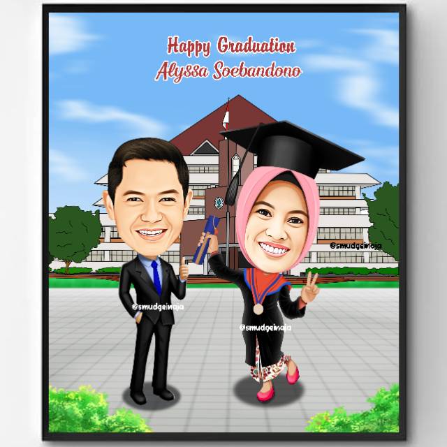 Detail Karikatur Wisuda Pasangan Nomer 5