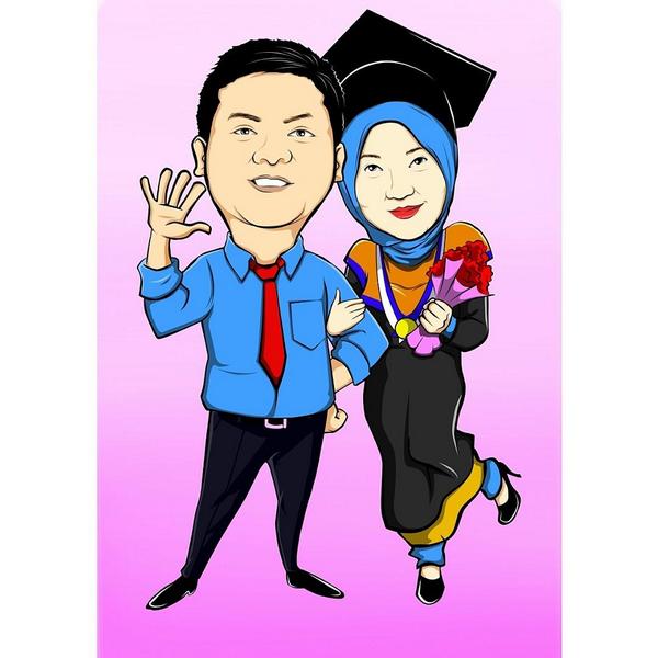 Detail Karikatur Wisuda Pasangan Nomer 56