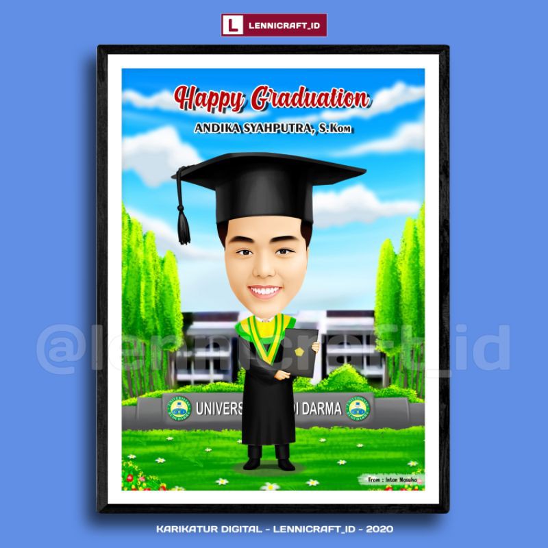 Detail Karikatur Wisuda Perempuan Nomer 27