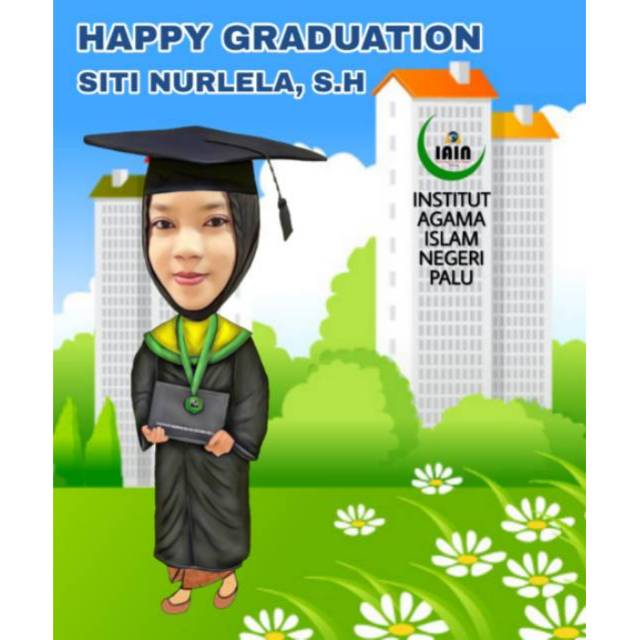 Detail Karikatur Wisuda Perempuan Nomer 29