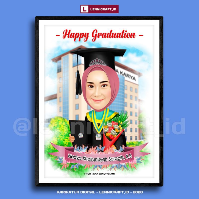 Detail Karikatur Wisuda Perempuan Nomer 37