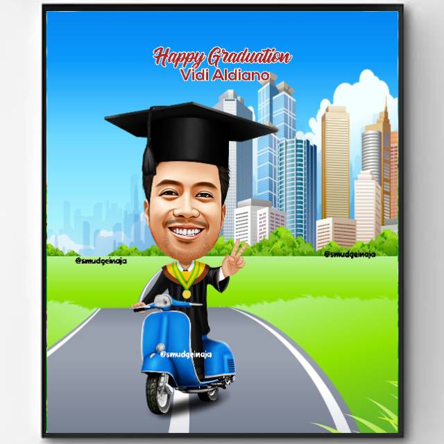 Detail Karikatur Wisuda Pria Nomer 35