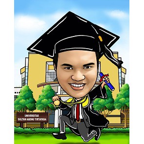 Detail Karikatur Wisuda Pria Nomer 39