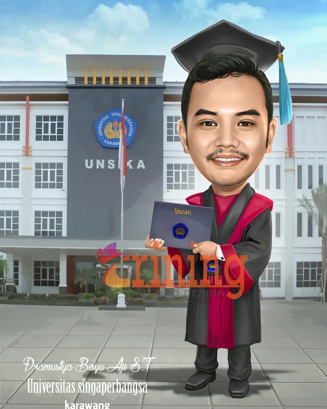 Detail Karikatur Wisuda Pria Nomer 7