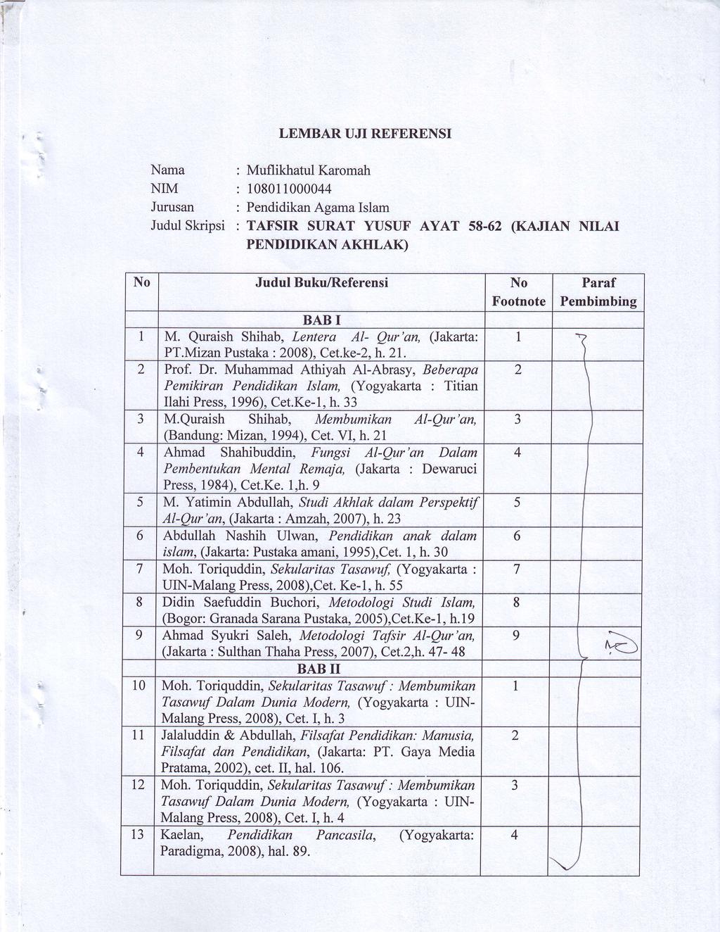 Detail Karomah Surat Yusuf Nomer 17