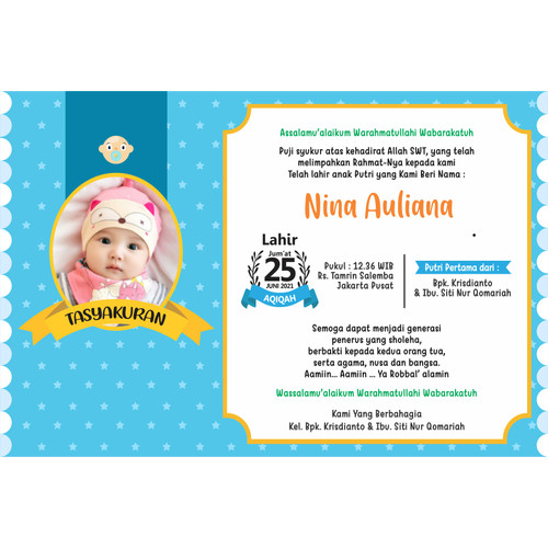 Detail Kartu Aqiqah Nomer 33