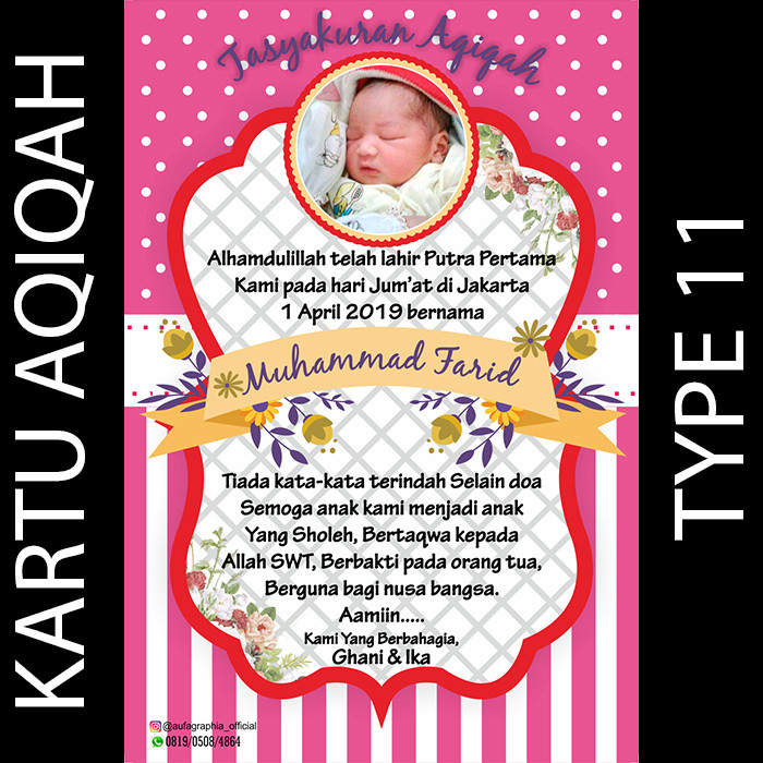 Detail Kartu Aqiqah Anak Nomer 30