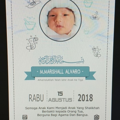 Detail Kartu Aqiqah Bayi Nomer 48