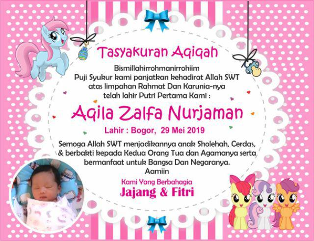 Detail Kartu Aqiqah Bayi Perempuan Nomer 31