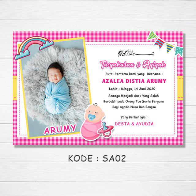 Detail Kartu Aqiqah Bayi Perempuan Nomer 5