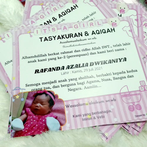 Detail Kartu Aqiqah Bayi Perempuan Nomer 50