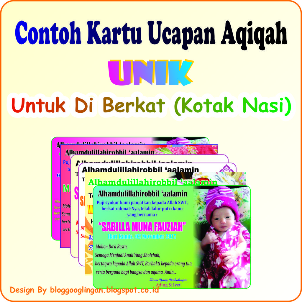 Detail Kartu Aqiqah Unik Nomer 37