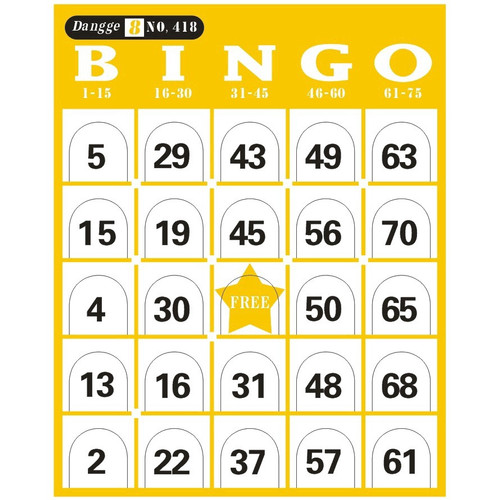 Detail Kartu Bingo Lengkap Nomer 40