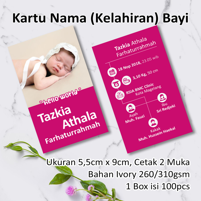 Detail Kartu Nama Bayi Nomer 3