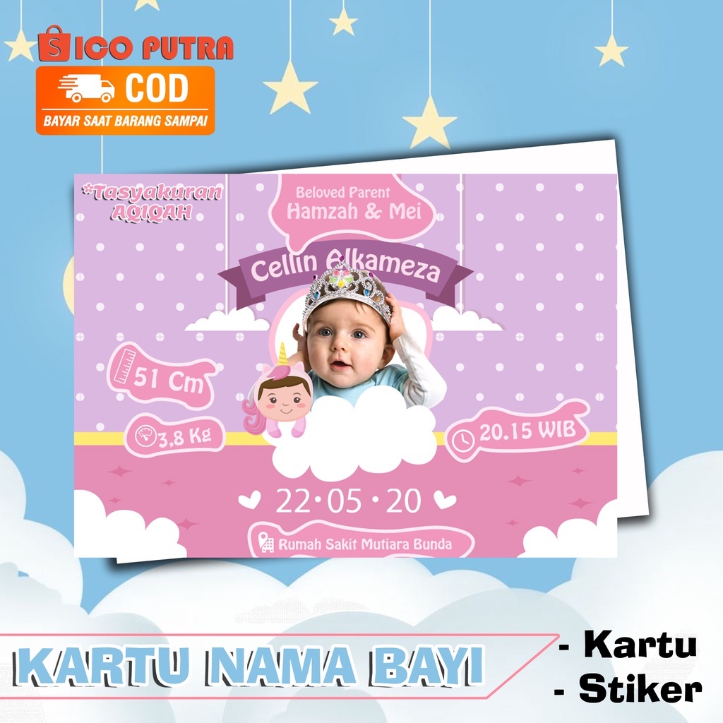 Detail Kartu Nama Bayi Unik Nomer 22