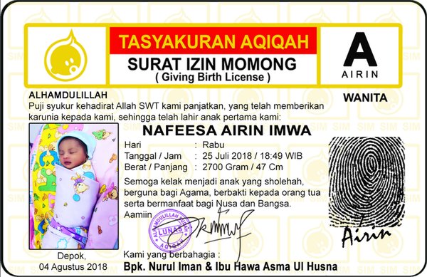 Detail Kartu Nama Bayi Unik Nomer 23