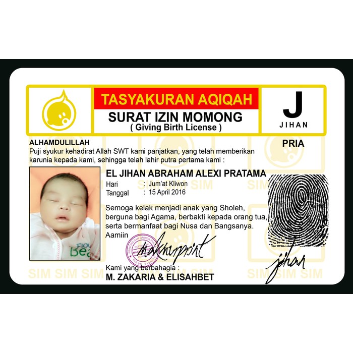 Detail Kartu Nama Buat Aqiqah Nomer 33