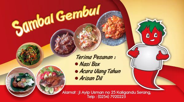 Detail Kartu Nama Catering Makanan Nomer 11