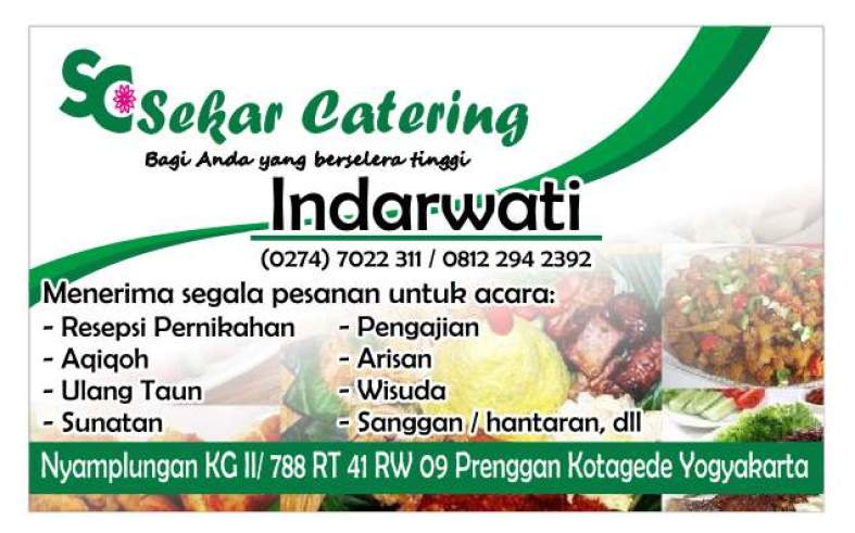 Detail Kartu Nama Catering Makanan Nomer 16