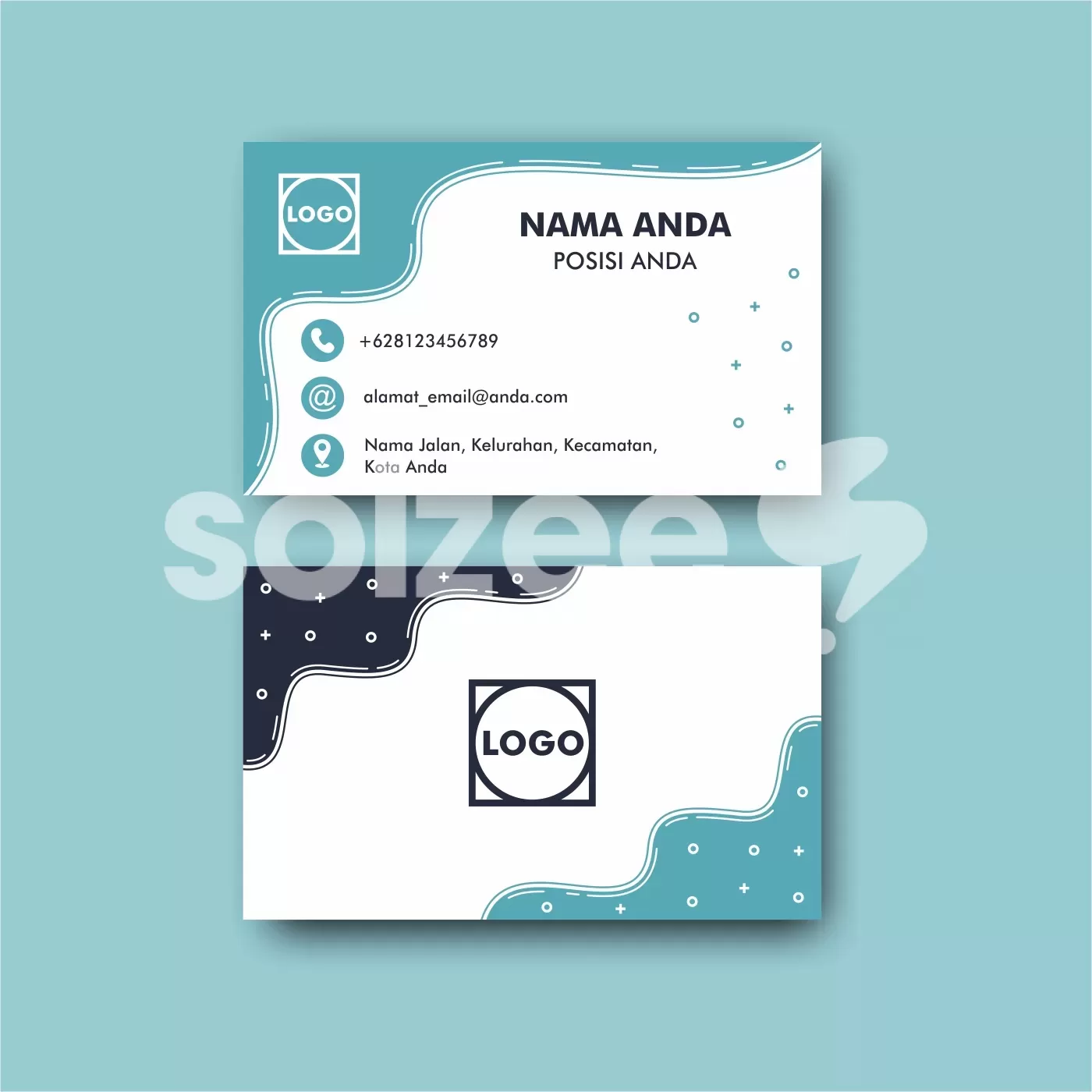 Kartu Nama Flat Design - KibrisPDR