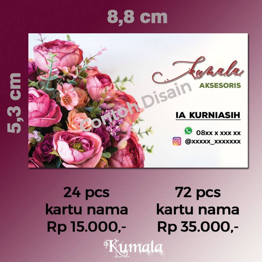 Detail Kartu Nama Florist Nomer 4