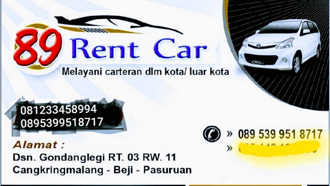 Detail Kartu Nama Rental Mobil Cdr Koleksi Nomer 13