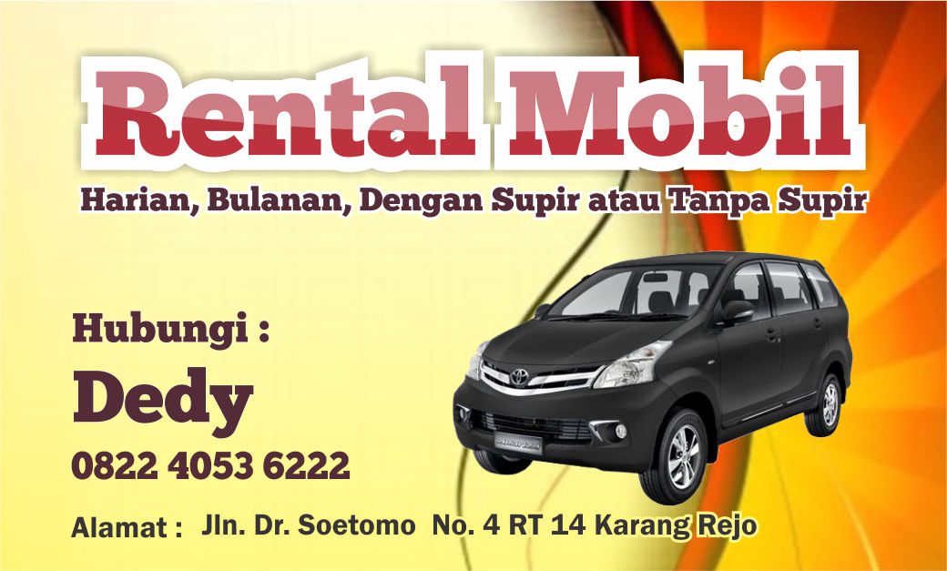 Detail Kartu Nama Rental Mobil Cdr Nomer 7