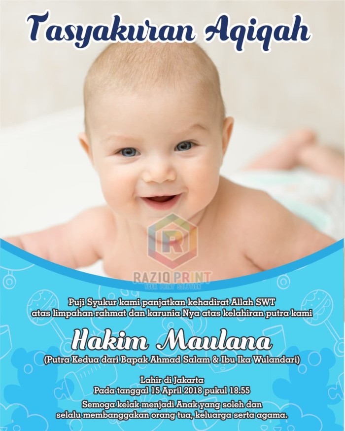 Detail Kartu Nama Syukuran Bayi Nomer 58