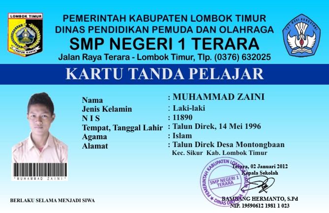 Detail Kartu Tanda Pelajar Nomer 33