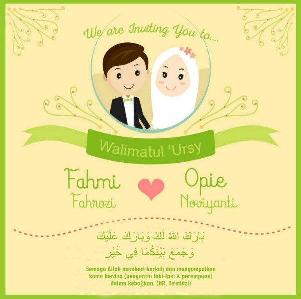 Detail Kartu Ucapan Pernikahan Islami Nomer 39