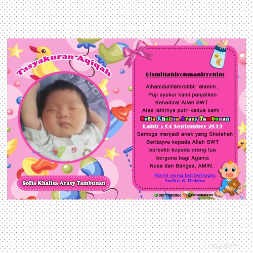 Detail Kartu Ucapan Syukuran Bayi Nomer 42