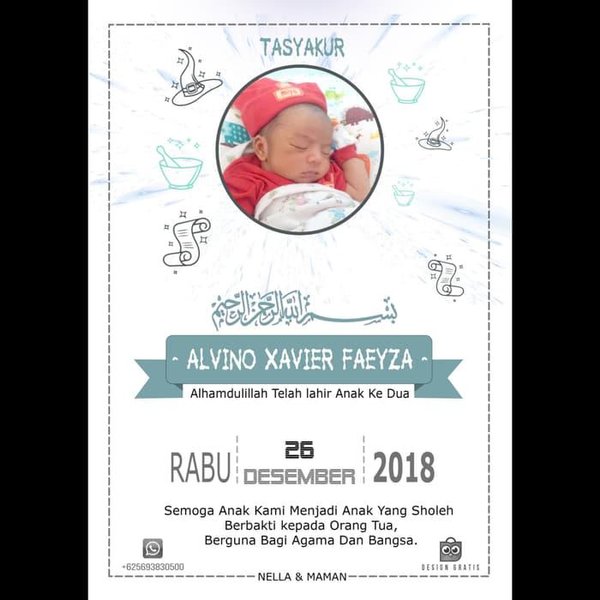 Detail Kartu Ucapan Syukuran Bayi Nomer 9