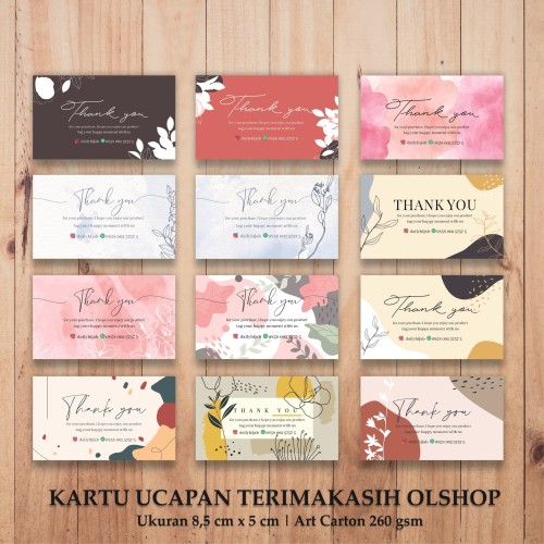 Detail Kartu Ucapan Terimakasih Olshop Nomer 38