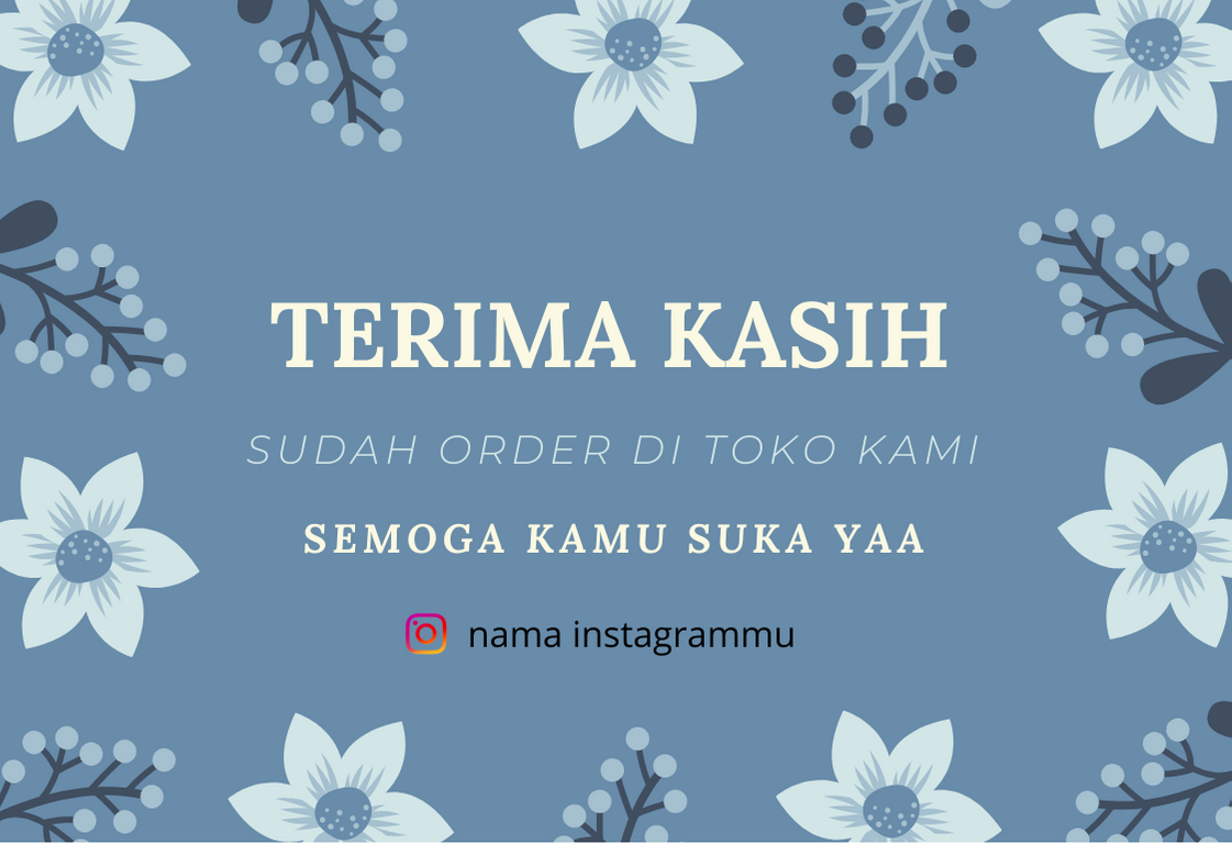 Detail Kartu Ucapan Terimakasih Olshop Nomer 44